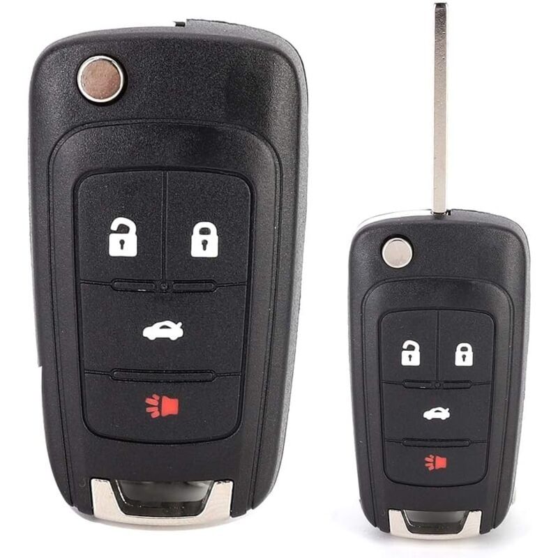 Long Lasting Premium Button Car Key Fob Case Cover For Chevrolet Camaro 2010-2013, Replacement Part, Black Color - Image 1