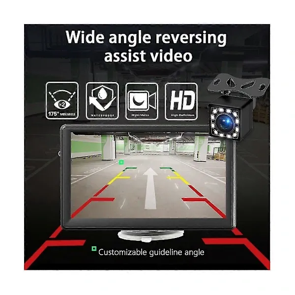 Portable Wireless CarPlay Screen for Dashboard, 7 Inch Touch Screen Car Stereo Bluetooth, FM Car Radio, Rear View Camera, USB, Black Color - Image 5