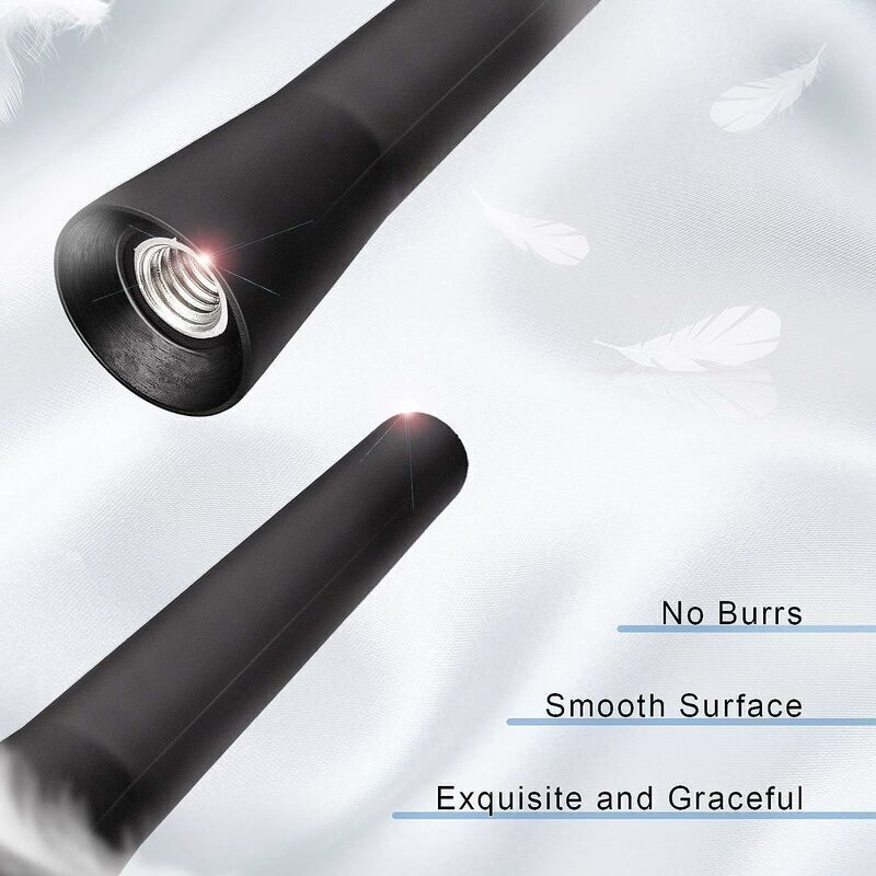 Car Antenna FM DAB Car Radio Antenna 6.5cm Mini Short Car Antenna with Powerful FM/AM/DAB Reception Function, Stainless Steel + Steel material - Image 3