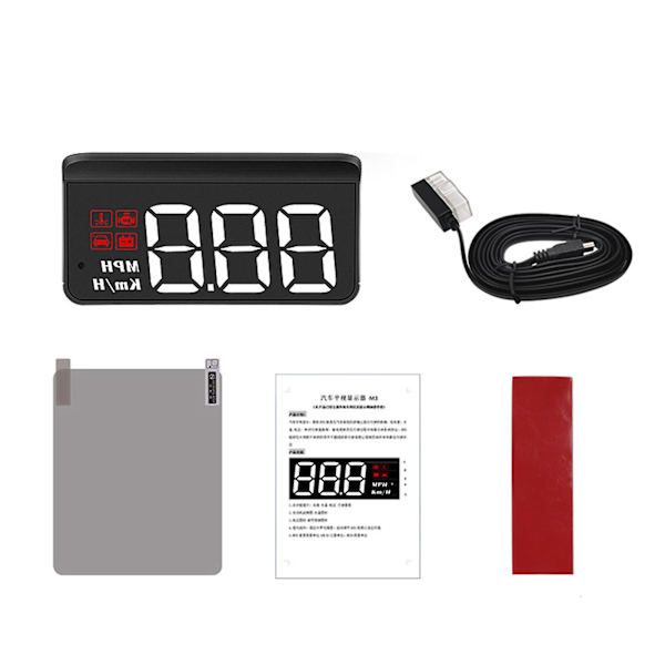 Head-Up Display, Universal GPS HUD for Car, Speedometer with USB Interface, Speed, Driving Direction, Overspeed, Error Code, Black Color - Image 3