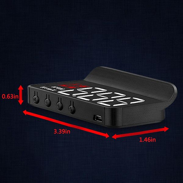 Head-Up Display, Universal GPS HUD for Car, Speedometer with USB Interface, Speed, Driving Direction, Overspeed, Error Code, Black Color - Image 4