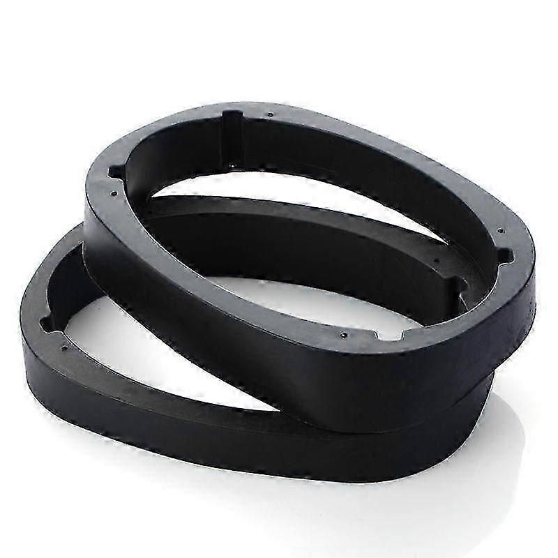 2 pcs Universal 6x9 Car Speaker Spacers Adapter Bracket Mounting Plate Ring Holder, Plastic material, wireless audio upgrade, Black Color - Image 2