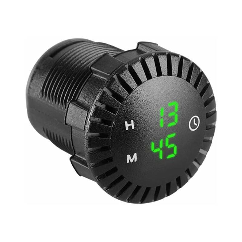 Car LED Clock Touch Clock Waterproof Car Digital Clock 12V/24V Mini LED Digital Clock Mini Motorcycle Clock 2.01 Inch, Black/Green Color Options - Image 3