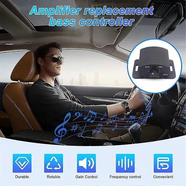 Amplifier Replacement Bass Knob Control Remote 6Pin Subwoofer Remote Volume Adjustment Knob for Speaker, ABS material, Black Color - Image 3