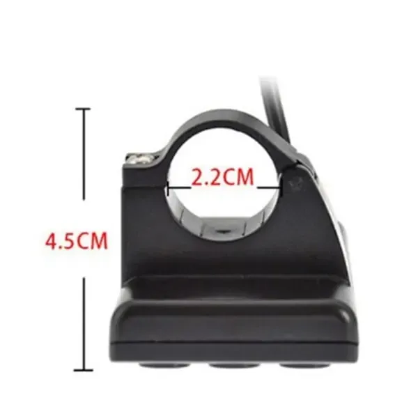 S866 Electric Bicycle LCD Display E-Bike Electric Scooter Display Meter Control Panel with Waterproof Connector, ABS + PC material, Black Color - Image 3