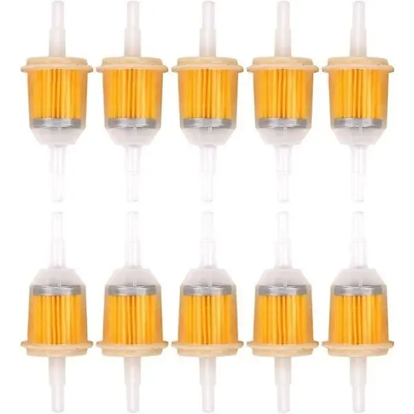 10 pieces universal fuel filters 6-8mm quick fuel filters, Plastic + Metal material, automotive replacement use - Image 1