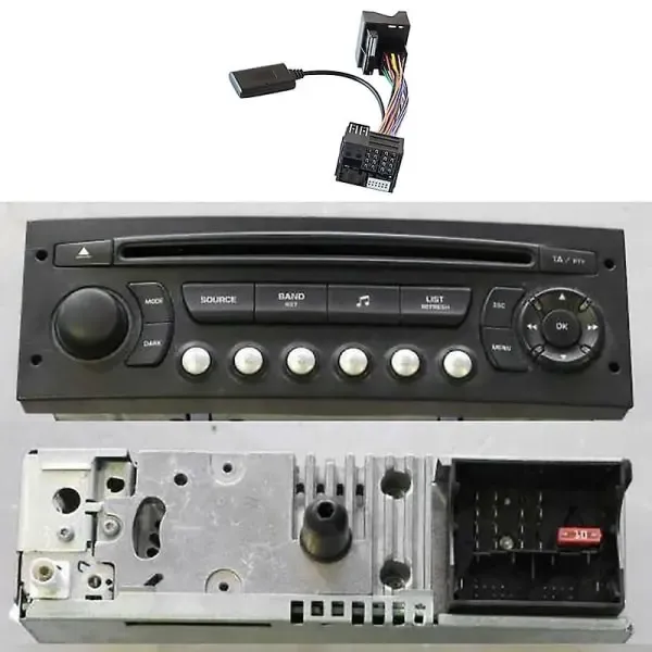 Peugeot Citroen C2 C5 RD45 RD4 Radio Module Bluetooth 5.0 Receiver Auxiliary Adapter, ABS Material, Black Color - Image 2