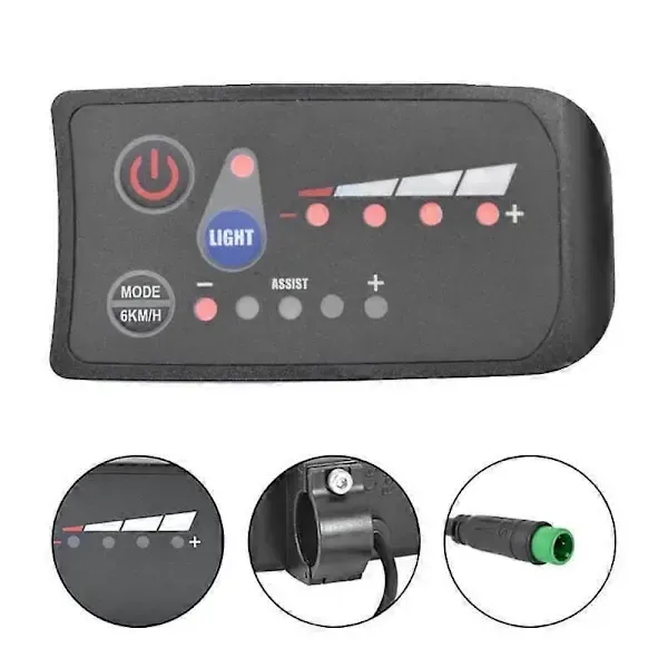 S810 E-Bike Meter LED Display 36V IP65 for Electric Bike Electric Bicycle Meter 5PIN Black, ABS material, automotive replacement use, Black Color - Image 2