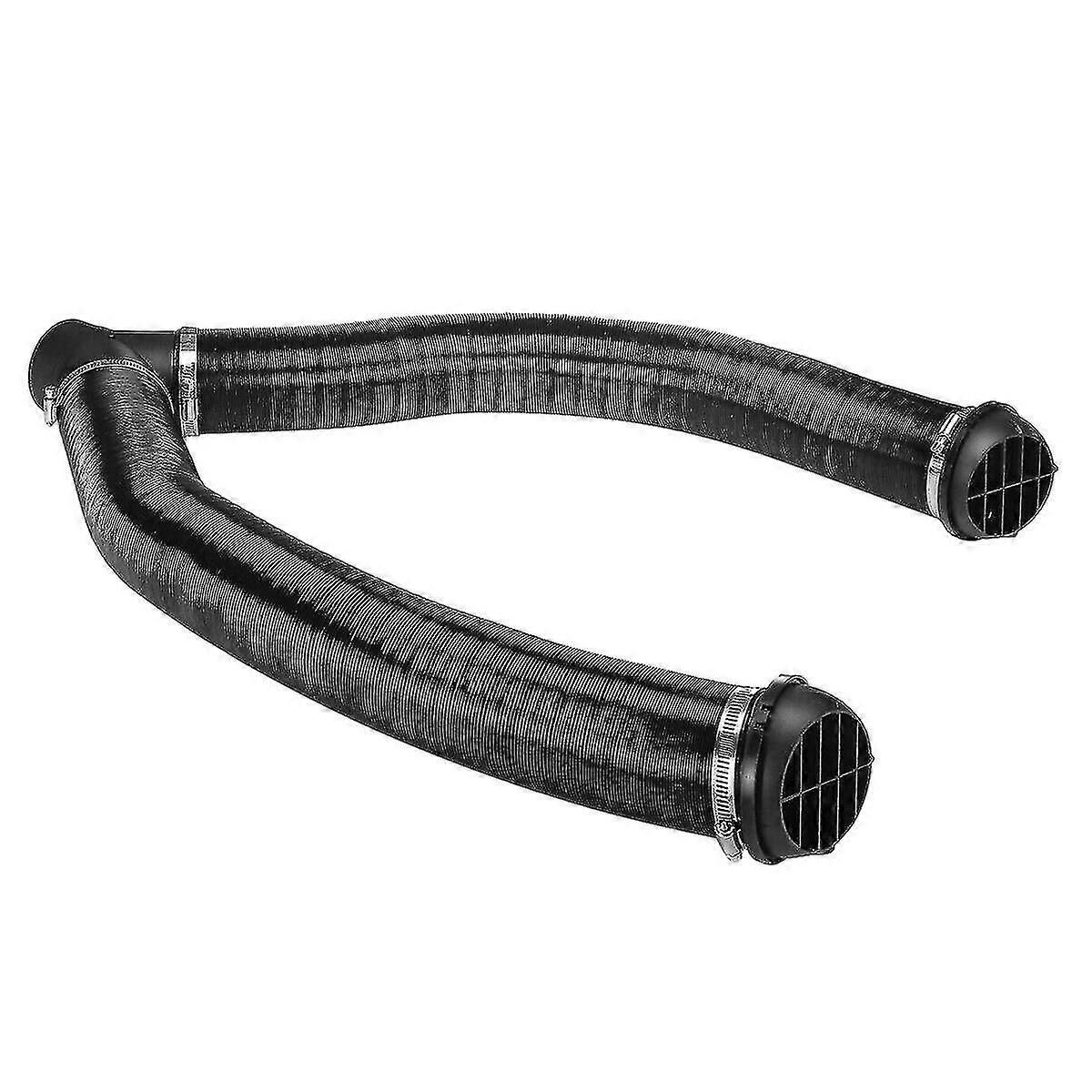 75 mm Car Heater Y-Piece Duct Hose Connector, Hot Air Outlet Valve with Clamps for Webasto Eberspacher, Aluminum Foil, Chrome Color - Image 3