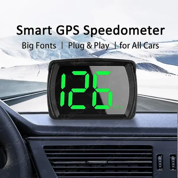 The Latest GPS Hud Digital Speedometer Plug And Play All Cars Large Font Kmh Mph Car Accessories null, automotive replacement use - Image 2