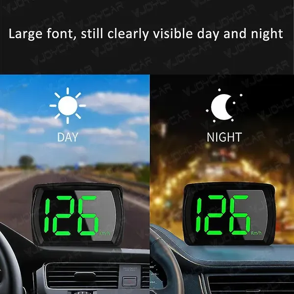 The Latest GPS Hud Digital Speedometer Plug And Play All Cars Large Font Kmh Mph Car Accessories null, automotive replacement use - Image 3