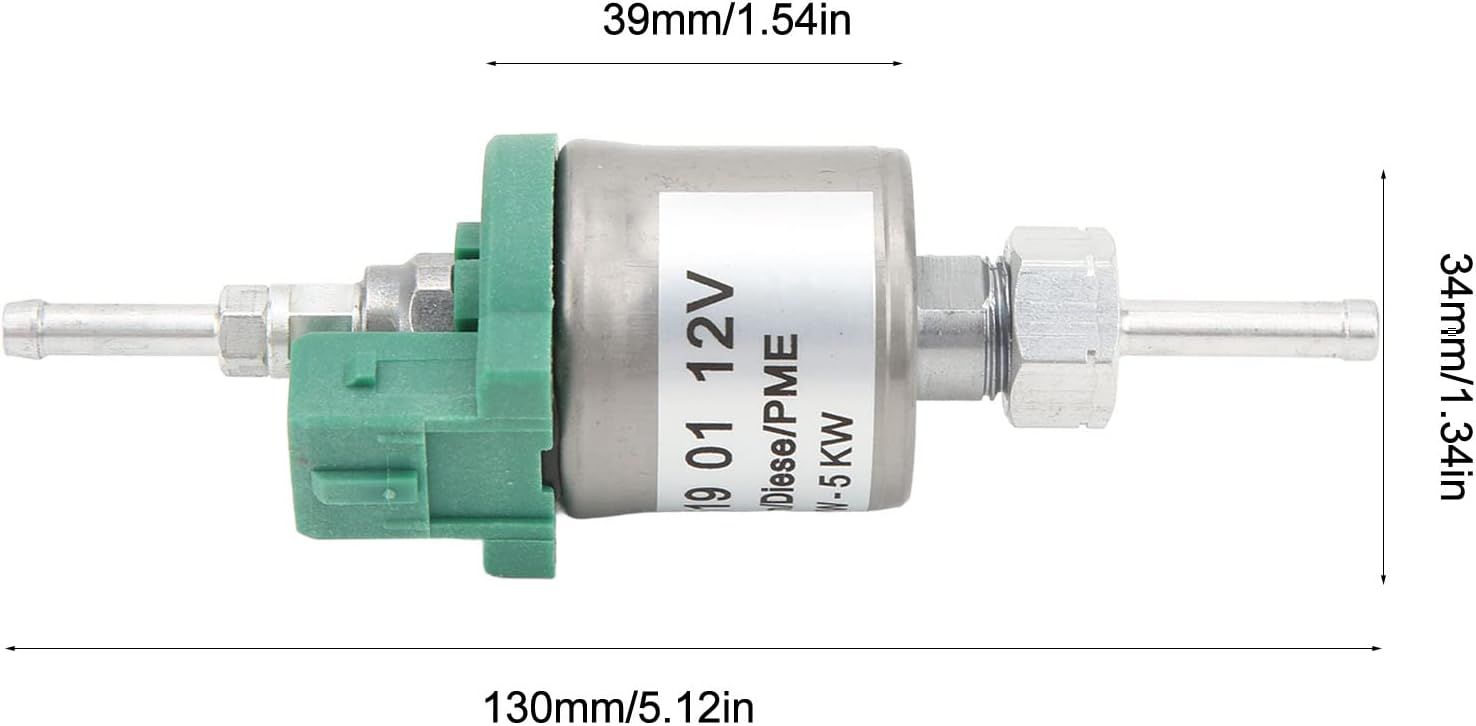 Fuel Pump, 12V Diesel Heater Fuel Pump 1-5KW 28ml Low Noise Strong Seal for Eberspacher Airtronic D2 D4, Stainless Steel + ABS material - Image 2