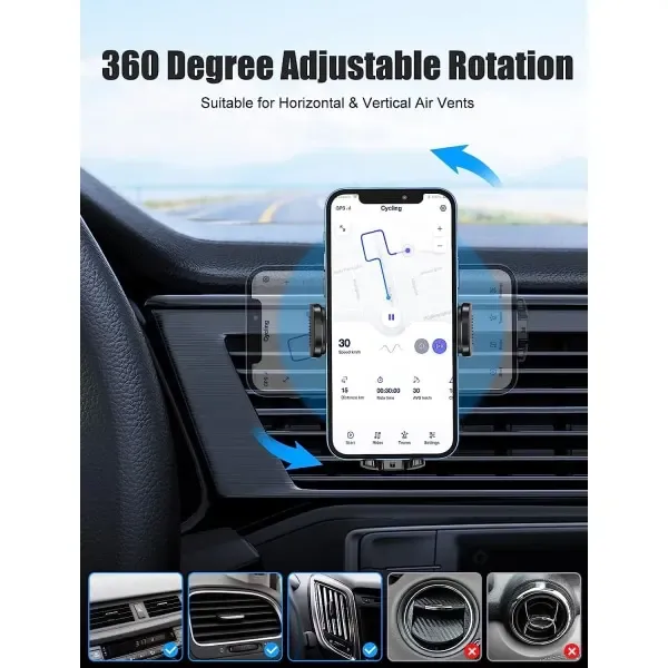 Phone holder for car. Handsfree mobile phone holder car, Silicone + Rubber material, dashboard mounting, stable phone or GPS support - Image 3