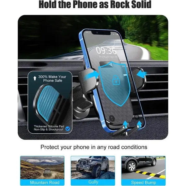 Phone holder for car. Handsfree mobile phone holder car, Silicone + Rubber material, dashboard mounting, stable phone or GPS support - Image 4