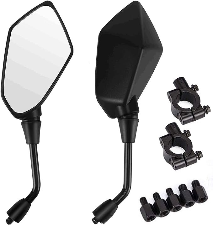 Universal Rearview Mirrors for Motorcycle - Side Mirror - Mirror, ABS + Steel material, direct exterior replacement - Image 1