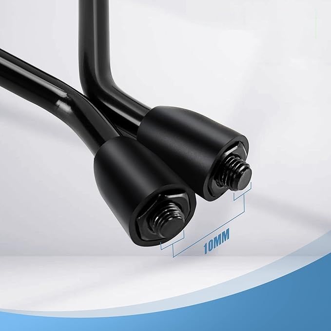 Universal Rearview Mirrors for Motorcycle - Side Mirror - Mirror, ABS + Steel material, direct exterior replacement - Image 3