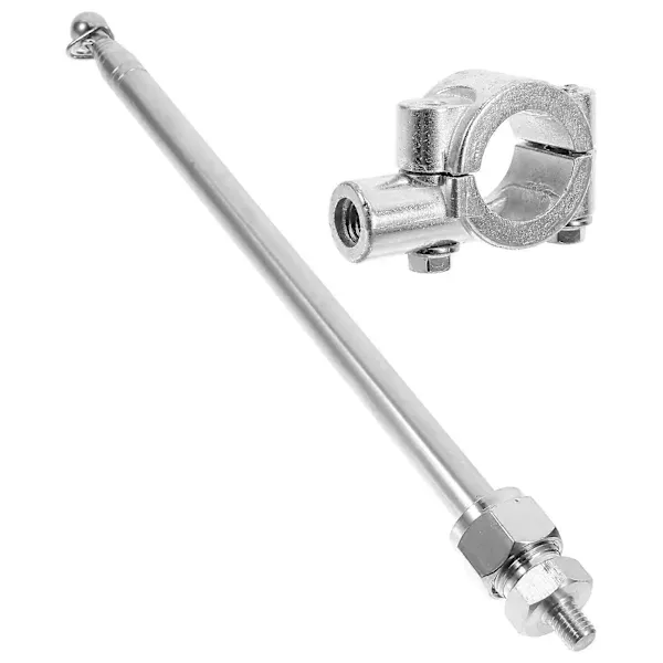 Motorcycle Flagpole Handlebar Mount Flagpole Holder Bike Accessories, Aluminum Alloy material, dashboard mounting, Silver Color - Image 3