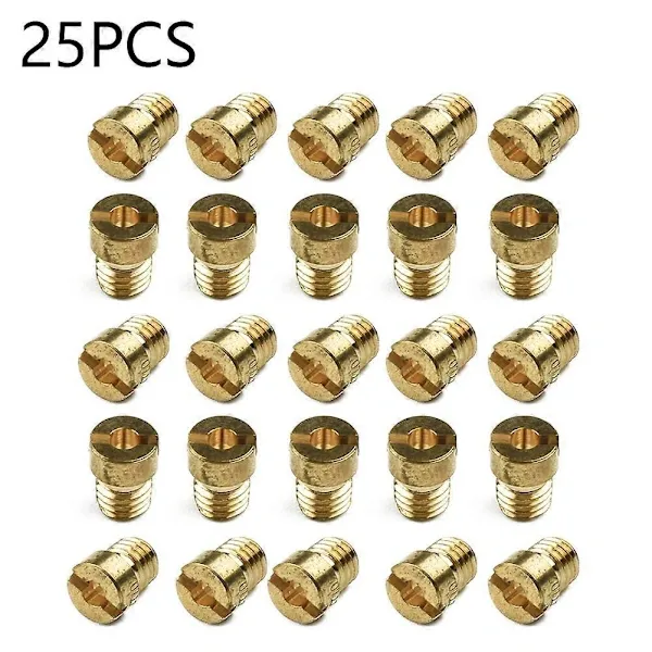 25 pcs Main Jets 55-115 M5 Compatible with Dellorto PHBG 21 19.5 19 SHA 13 14 15 16 19 20 SHBC 19 5mm Carburetor Main Jet Set Parts - Image 1