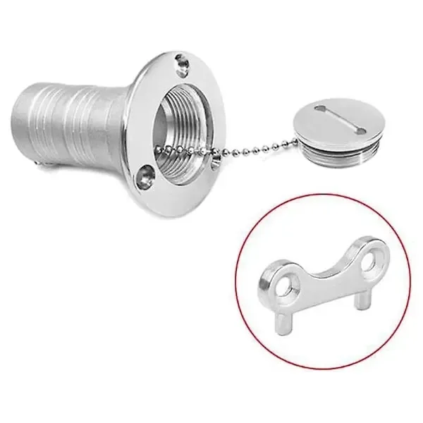 2 pcs Marine Boat Tank Cap Wrench Stainless Steel Gasoline Water Fuel Tank Filling Tool Marine Yacht Boat, Silver Color - Image 4