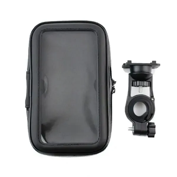 Universal Waterproof Mobile Phone Holder Bicycle Bike Bag Mobile 5 inch, dashboard mounting, stable phone or GPS support, Black Color - Image 1