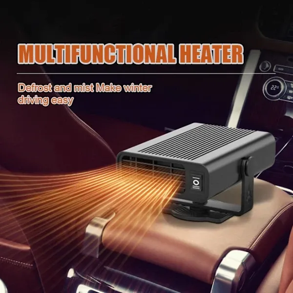 500W Electric Car Heater DC 12V Heater Fan Dehumidifier Defroster D, ABS material, automotive replacement use, Black/White Color Options - Image 3