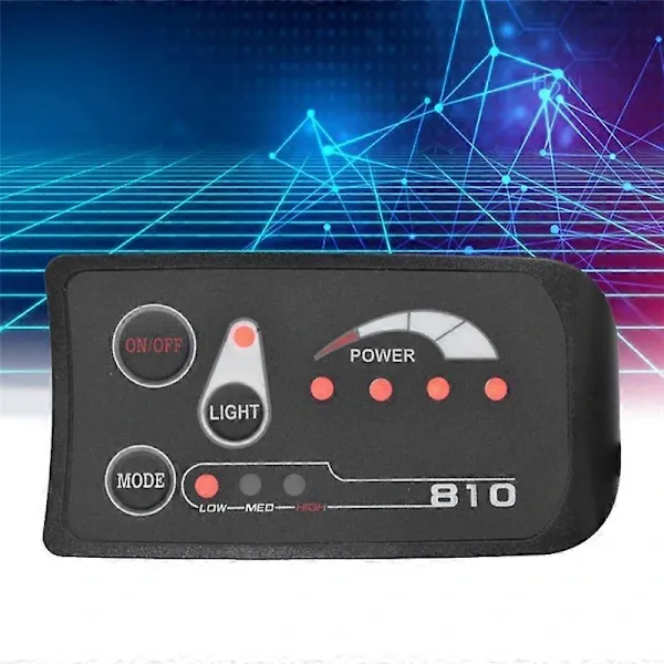 S810 E-Bike Meter LED Display IP65 36V UART Compatible with Electric Bike Electric Bicycle Meter (36V) Black 5PIN, ABS + Plastic material, Black Color - Image 4