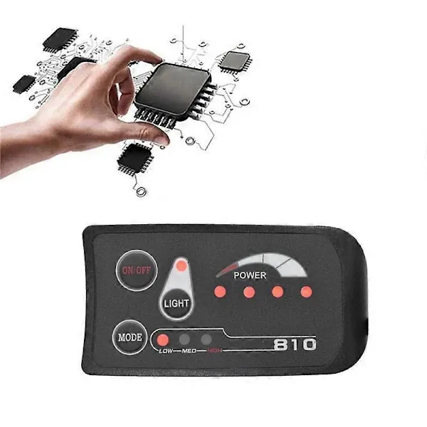 S810 E-Bike Meter LED Display IP65 36V UART Compatible with Electric Bike Electric Bicycle Meter (36V) Black 5PIN, ABS + Plastic material, Black Color - Image 5
