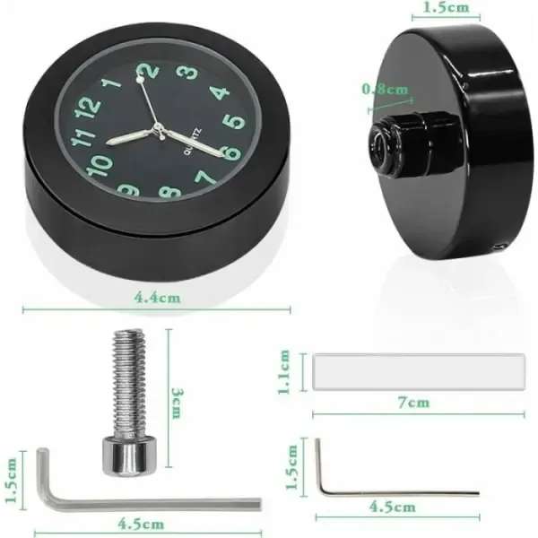 Waterproof Handlebar Mounted Watch Universal Motorcycle Bike Handlebar, Rubber material, dashboard mounting, stable phone or GPS support - Image 2