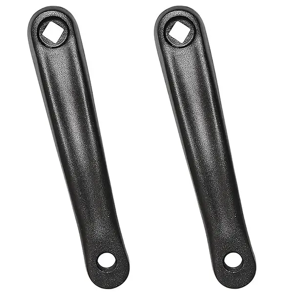 Bicycle Crank Arm(one Pair/left/right) Bicycle Replacement Hand Crank Arm For Bike Replacement Acce, Aluminum Alloy material, Black Color - Image 1