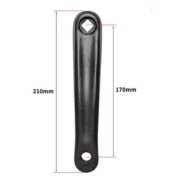 Bicycle Crank Arm(one Pair/left/right) Bicycle Replacement Hand Crank Arm For Bike Replacement Acce, Aluminum Alloy material, Black Color - Image 4