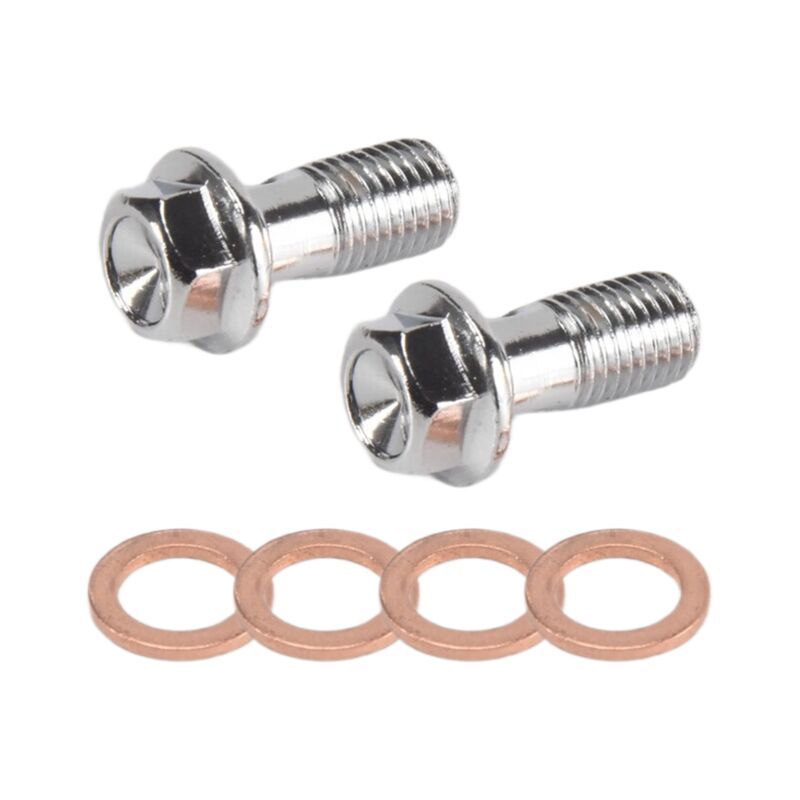 Motorcycle Stainless Steel M10 X 1.25 Banjo Bolts Brake Master Cylinder Screw Hose Hydraulic Clutch Caliper Bolt, Stainless Steel + Copper material - Image 3