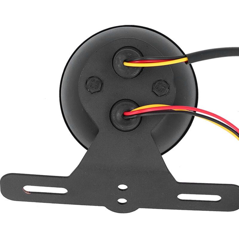 DC12V Vintage Tail Light Brake Stop Light with License Plate Bracket Universal for Yamaha Motorcycle, ABS + Metal material - Image 2