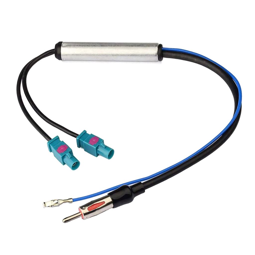 Radio adapter Antenna with amplifier Dual Fakra-Din Antenna adapter for VW, PVC + Copper material, wireless audio upgrade - Image 1