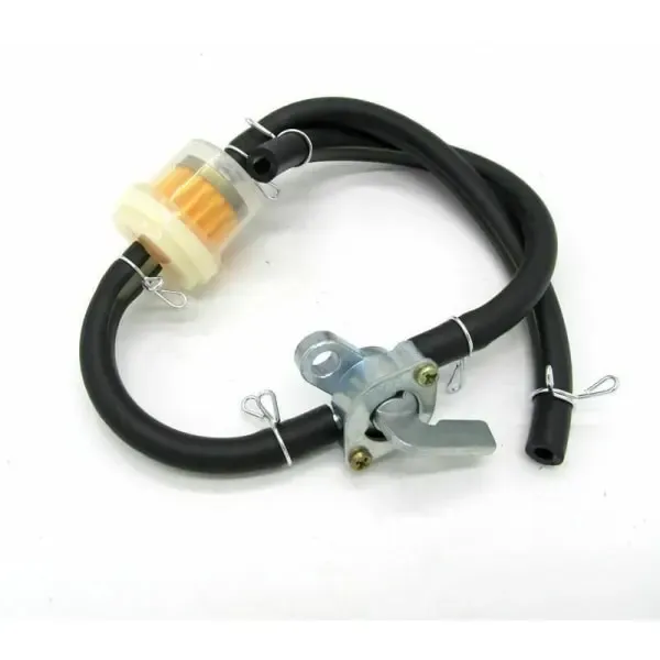 Universal fuel tap, petrol shut-off, fuel tap, petrol tap for G, Copper + Aluminum material, automotive replacement use, Black Color - Image 1