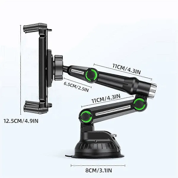 Car Tablet Holder Long Arm Suction Cup Mount for Pro Air 4-13 inch for Tablet SUV Truck Windshield Window Black, Plastic material, Black Color - Image 4
