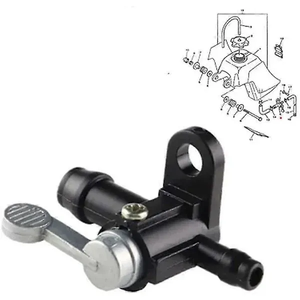 Fuel Tap Fits Yamaha Pw 50 Piwi 50cc Peewee Fuel Gas Tank Switch Fits Yamaha Pw50 Peewee Piwi 50 Dirt Bike, Aluminum Alloy + PC material - Image 2