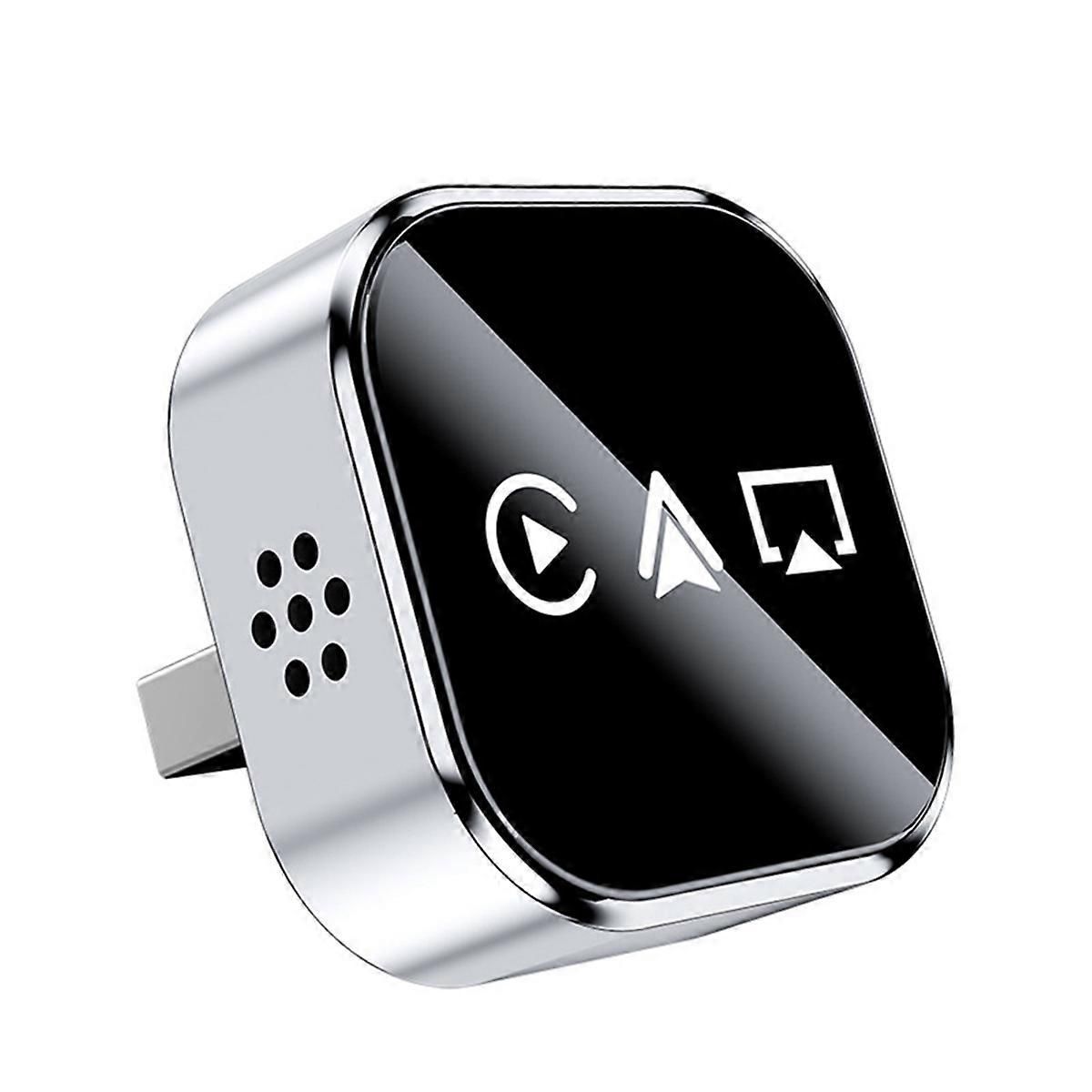 3-in-1 Wireless CarPlay Adapter AirPlay CarPlay Android Auto USB Dongle Plug and Play Wired CarPlay for, Metal material, Black/Silver Color Options - Image 1