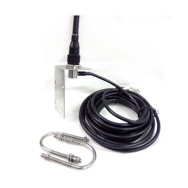 VHF Marine Antenna 156-163MHz Waterproof Rubber Mast Antenna With 5m Rg-58 Cable For Boat Sailboat Y, Stainless Steel + Rubber material - Image 5