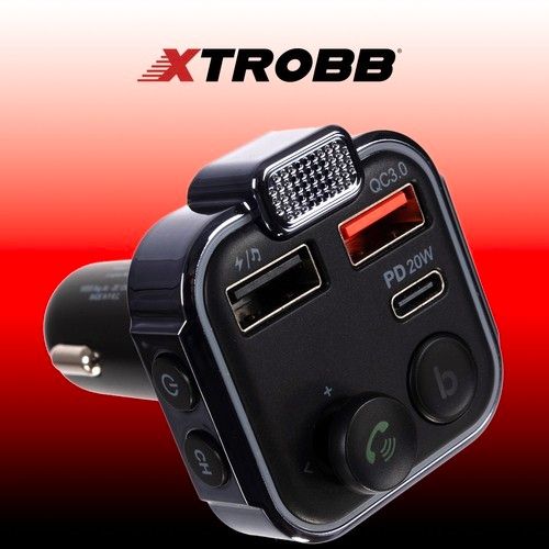 Bluetooth FM Transmitter & Charger 20w - For the car - Car charger, Aluminum + Plastic material, wireless audio upgrade - Image 3