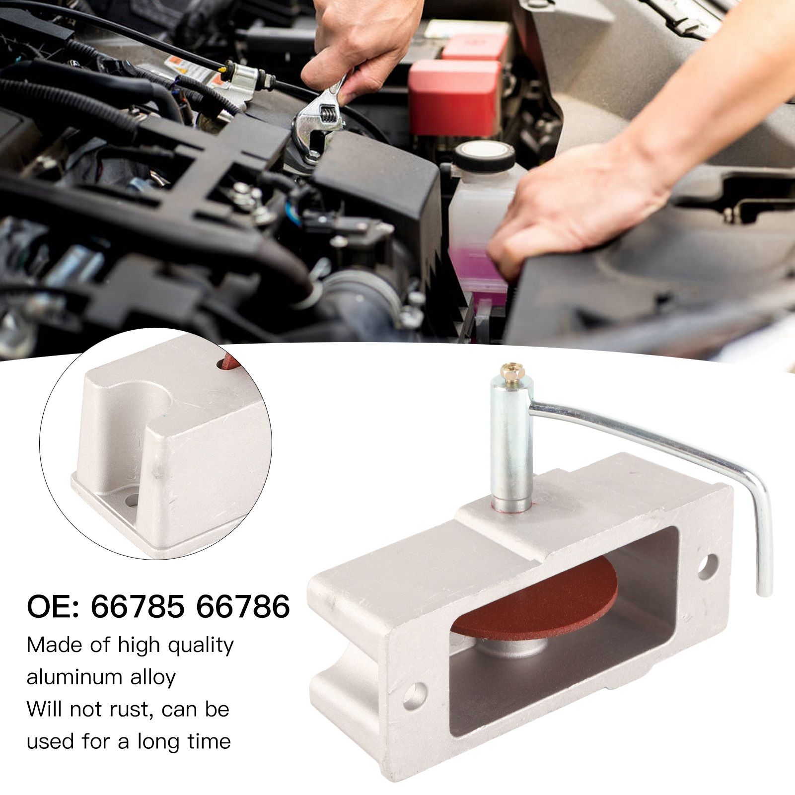 Aluminum Alloy Piston Ring Adjustment Tool 66785 66786 with Carbide Sharpening Stone, automotive replacement use - Image 4