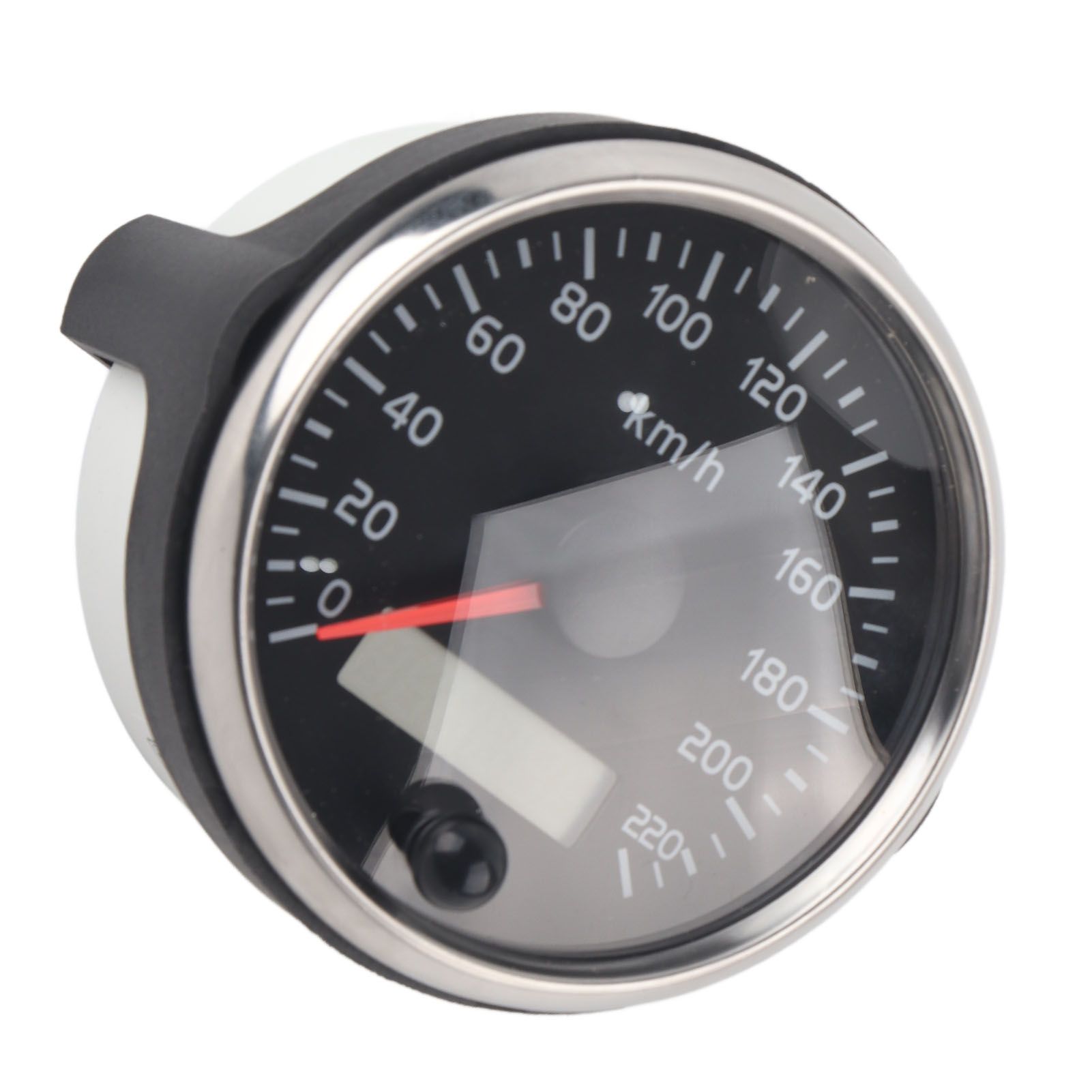 85mm Speedometer LCD Adjustable Waterproof 220KM/H for 12V/24V Car Truck Boat Motor, Stainless Steel + Plastic material, Black/White Color Options - Image 3