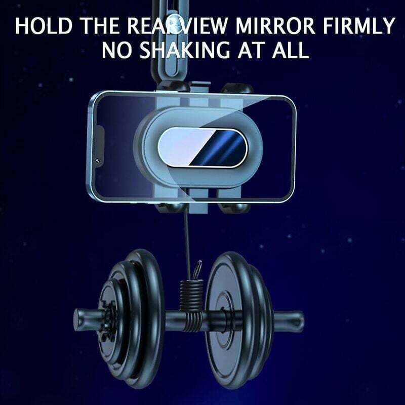 Car Rearview Mirror Phone Holder 360 Rotating Navigation Bracket for Car, dashboard mounting, stable phone or GPS support - Image 4
