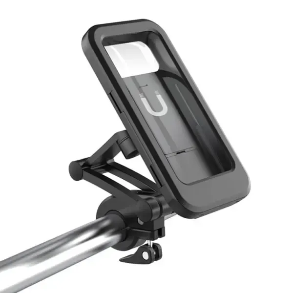 Bicycle Waterproof Phone Holder, Universal Phone Holder Bicycle, ABS material, dashboard mounting, stable phone or GPS support, Black Color - Image 1
