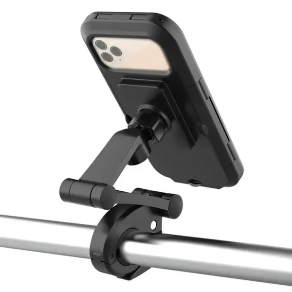 Bicycle Waterproof Phone Holder, Universal Phone Holder Bicycle, ABS material, dashboard mounting, stable phone or GPS support, Black Color - Image 2