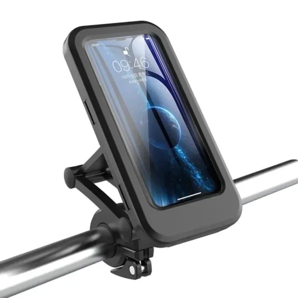 Bicycle Waterproof Phone Holder, Universal Phone Holder Bicycle, ABS material, dashboard mounting, stable phone or GPS support, Black Color - Image 3