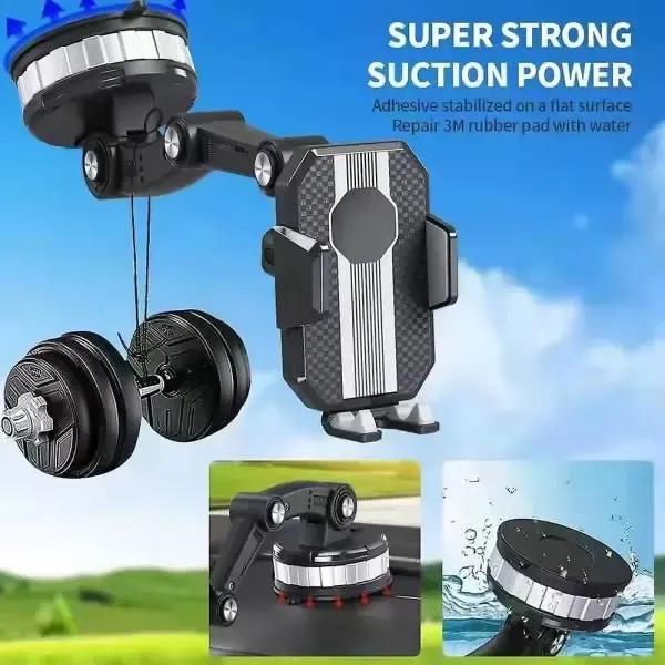 Fixed Car Accessories Shockproof Navigation Mobile Phone Holder Large Van Plus Suction Cup Type Articulated Arm Car Mobile Phone Holder - Image 5
