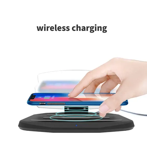 Wireless Charger Car HUD Head Up Display Phone Navigation Holder, ABS material, automotive replacement use, vehicle maintenance accessory - Image 2