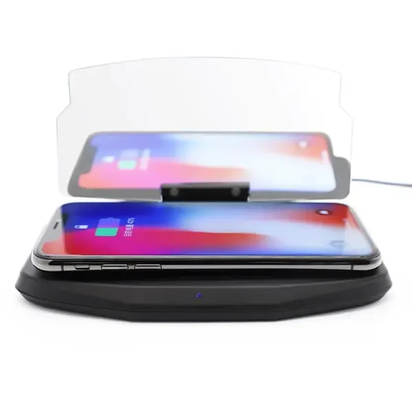 Wireless Charger Car HUD Head Up Display Phone Navigation Holder, ABS material, automotive replacement use, vehicle maintenance accessory - Image 3