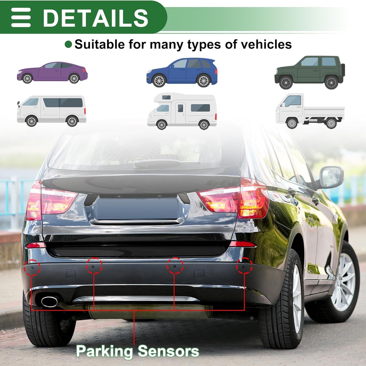 Car reversing sensor, auto parking system reversing radar, automotive replacement use, vehicle maintenance accessory - Image 6