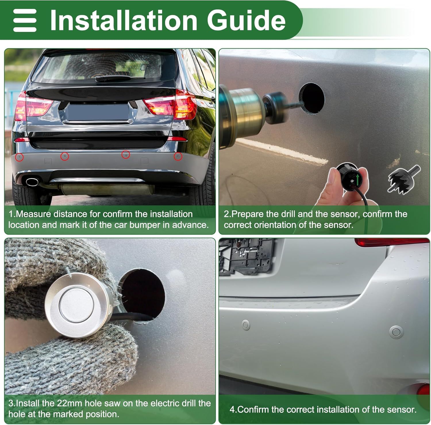 Car reversing sensor, auto parking system reversing radar, automotive replacement use, vehicle maintenance accessory - Image 7